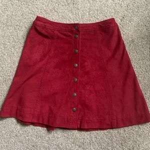 Button Front Miniskirt